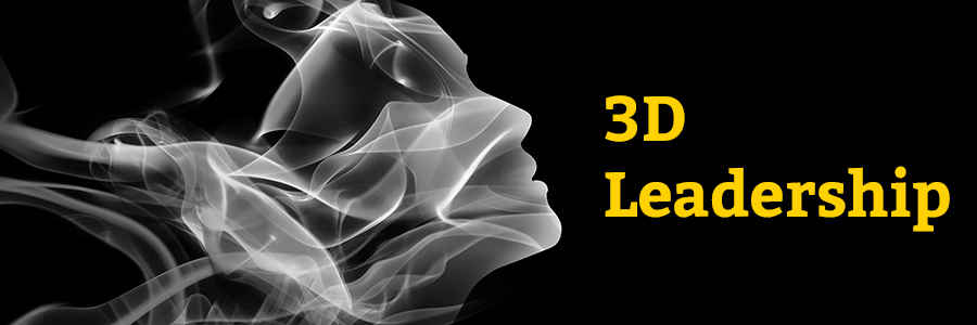 3D Leadership hub with 3D image of face